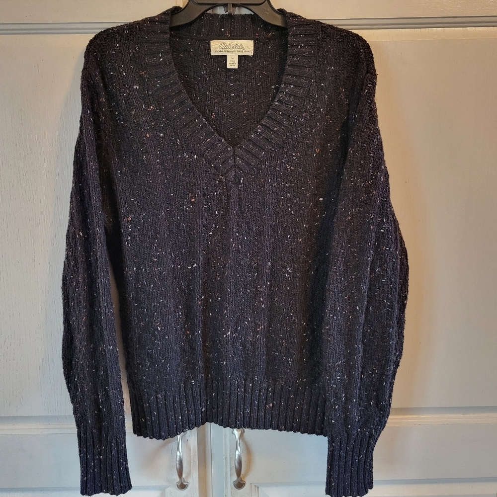 Cabela's Women's V-Neck Sweater - Dark Blue